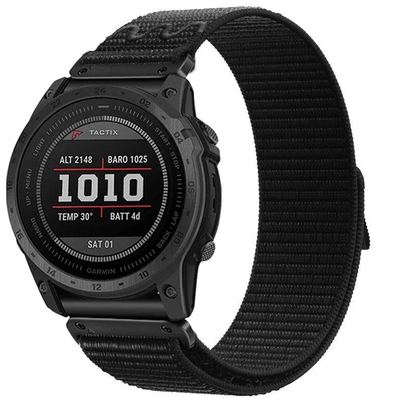 22mm 26mm Quick Fit Nylon Strap for Garmin Watch Fenix 8 47mm 51mm 7 7X Pro 6X 5X Enduro 3 Fenix 5 5X 6 6XPro 935 Band Watchband