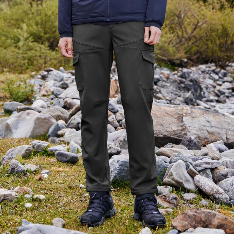 Toluozhe Men's Fleece-Lined Straight-Leg Outdoor Softshell Pants