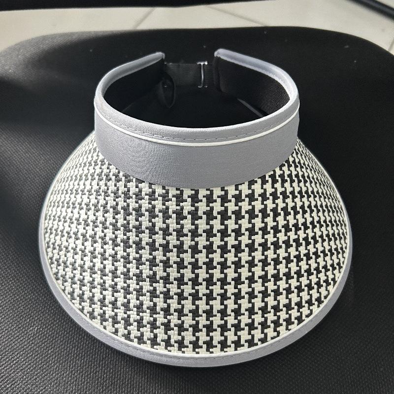 Sun protection cap Foldable sun hat Outdoor riding women's large brim Empty top cycling sun protection fisherman sun hat