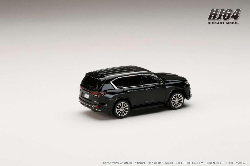 HJ64 1/64 Scale LEXUS LX600 F Sport Black Finished Product