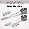 1pc Stainless Steel Coffee Scoop, Tablespoon Measuring Spoon Long Handle Coffee Spoon for Kitchen Cafe Making