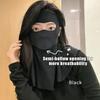 Women Sun Protection Face Mask With Drinking Hole Ice Silk Cooling Uv Block Neck Cover For Cycling Outdoor Summer Accessories