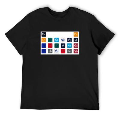 F1 Periodic Table Drivers Grid T-Shirt Custom Shirt Vintage T Shirts Cute Tops Boys Whites Black T-shirts for Men