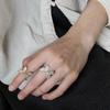 BF CLUB 925 Sterling Silver Gold Butterfly Rings for Women Fashion Geometric Vintage Handmade Irregular  Ring Party Gifts