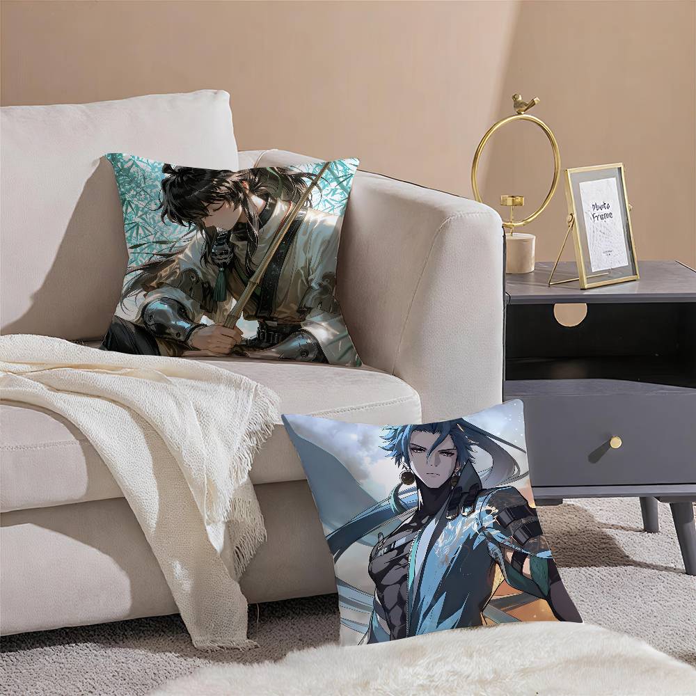 Cool Qiuyuan W-Wuthering Waves-MT Pillow Case Printing Pillowcase Living Room Sofa Cushion Cover Bedroom Room Decor