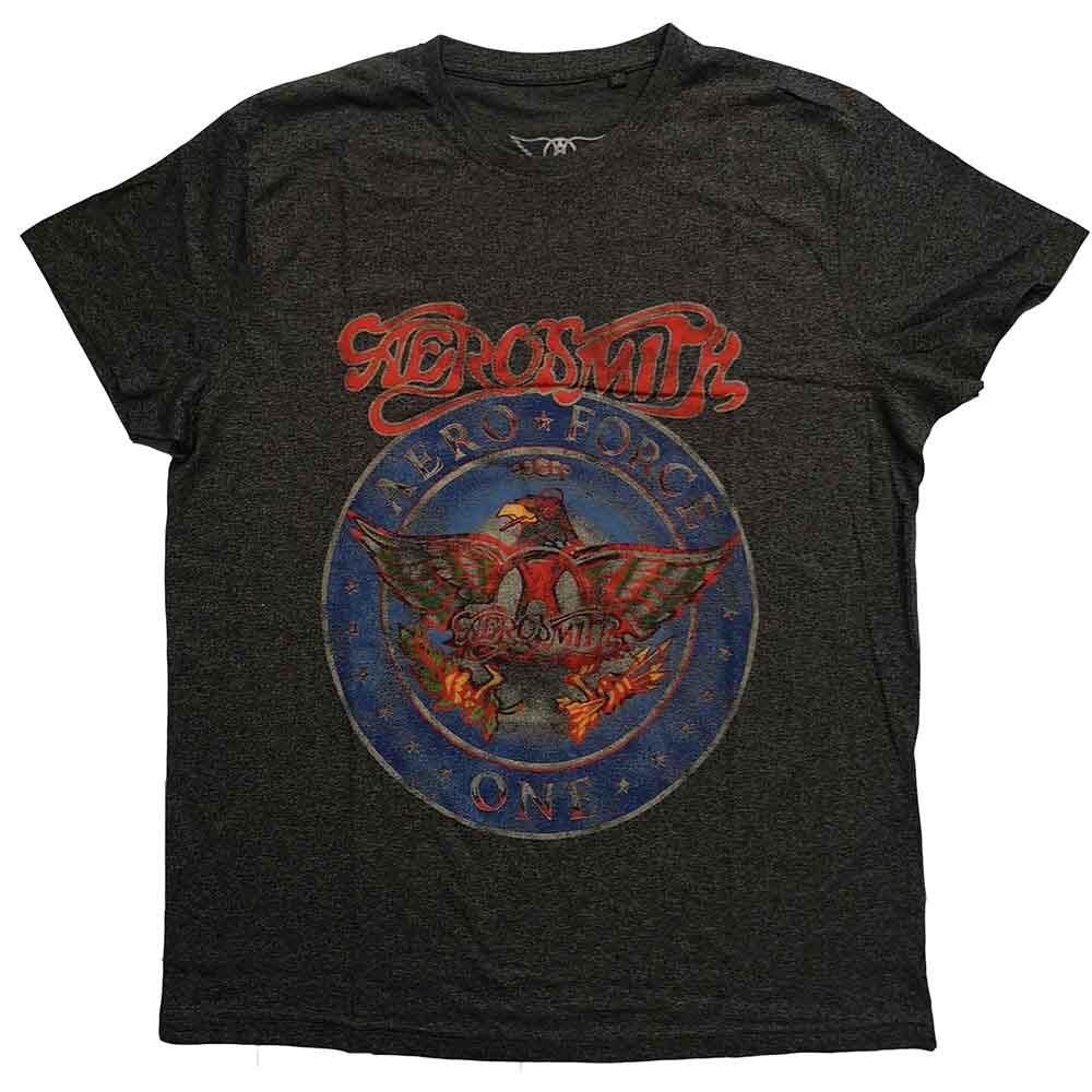 Aerosmith Aero Force T-Shirt Black Grey New Unisex T-Shirt Graphic Tee L