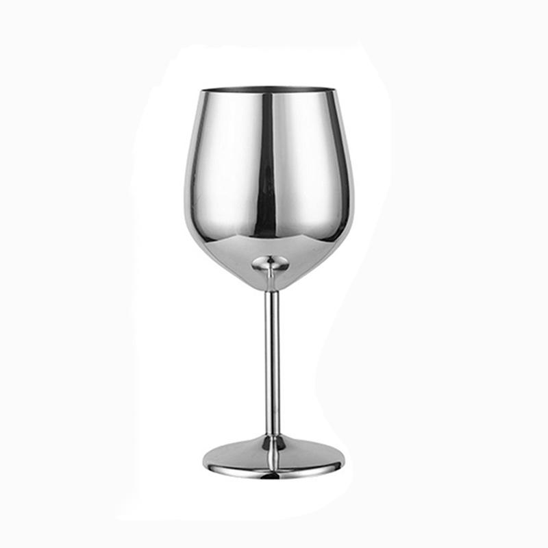 

500ml Stainless Steel Wine Glass Cocktail Goblet Red Wine Glass Creative Metal Wine Glass Champagne Cup for Bar Restaurant