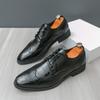 Retro Men Formal Leather Shoes Men Lace-up Business Fashion Suit Leather Shoes Wedding Banquet Shoes Size 38-46