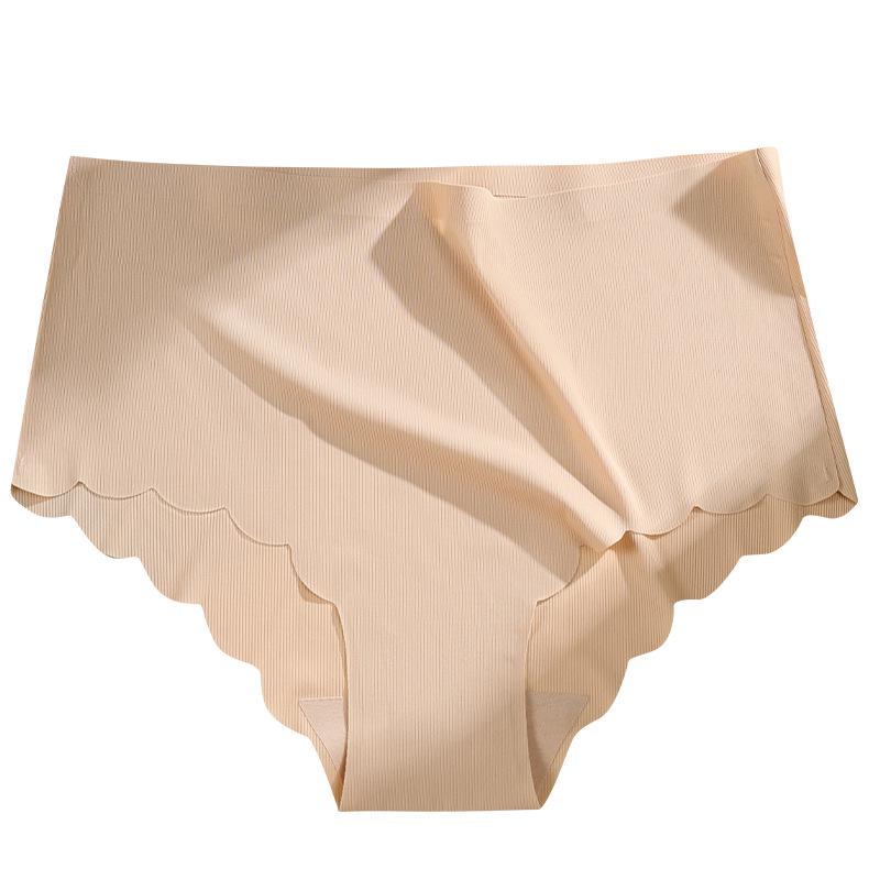 Women's Seamless Plus Size Ice Silk Triangle Briefs