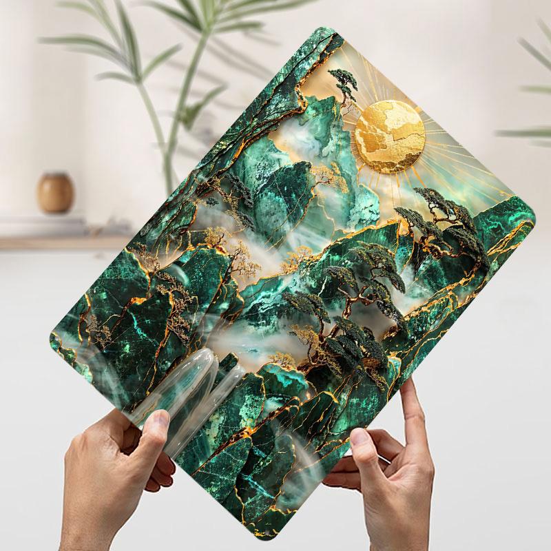 Misty Mountain Sunrise Printed Poster Customized Wall Art Retro Vintage Metal Tin Signs for Home Interior Decoration Living Room