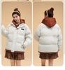 Drawstring Fake Two-piece Women's Autumn and Winter Jacket Short Hooded Jacket Loose Casual Student Warm Jacket 6 Colors