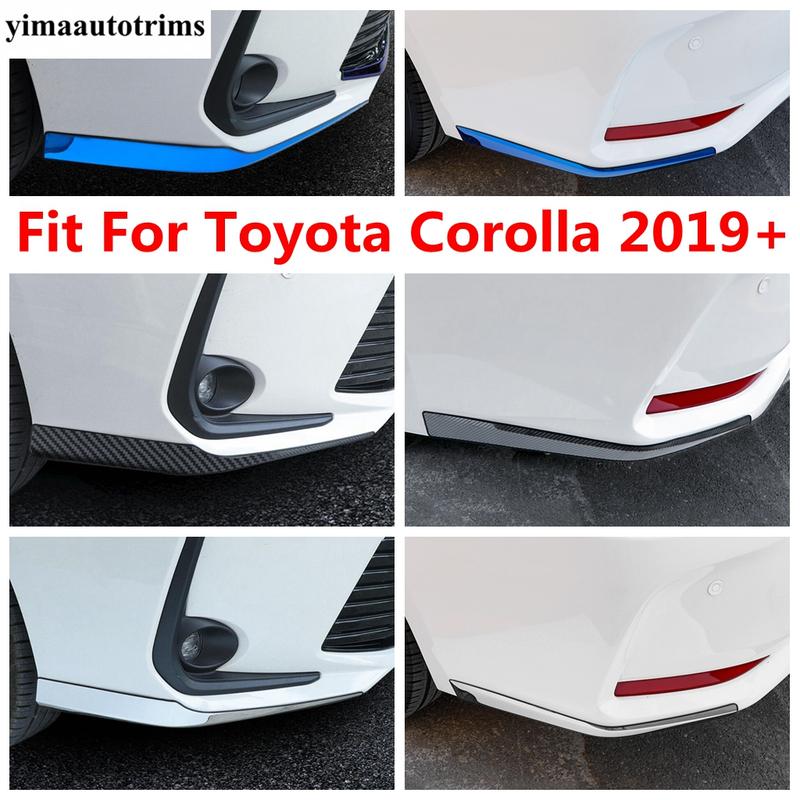 Front Rear Bumper Corner Protector Cover Trim Blue Black Silver Stainless Steel Accessories For Toyota Corolla E210 - 2025