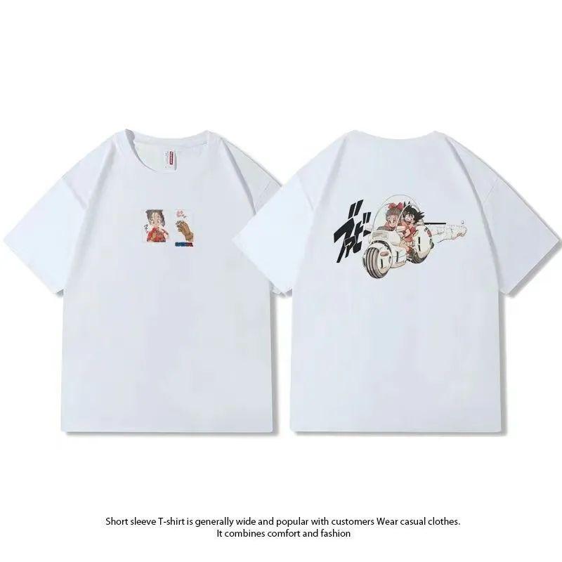 Dragon Ball Joint Surrounding 2025 Summer New Cotton Shortsleeved Animation Wukong Casual Loose Tshirt Ins Shortsleeved Top