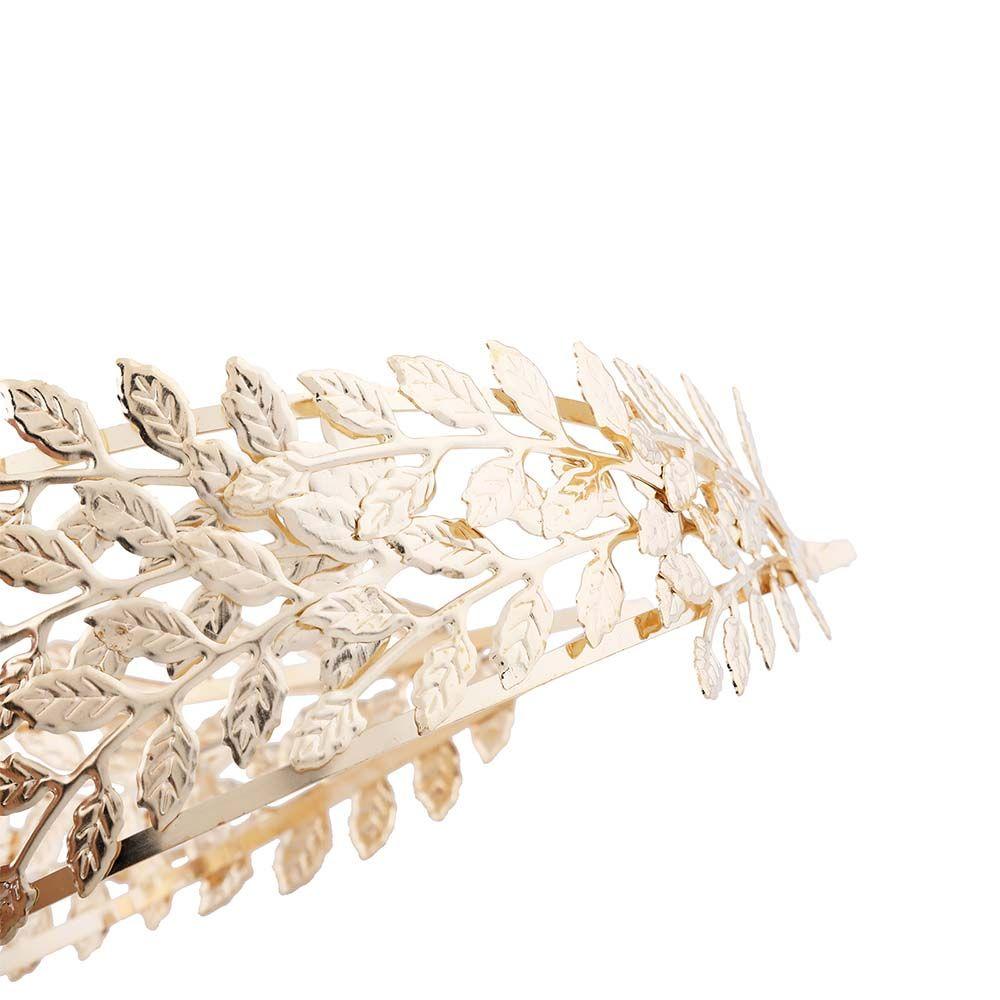 Gold Fashion Party Women Cat Ear Zinc Zinc Alloy Leaf Girl Hair Hoop Headband Tiara Hairband