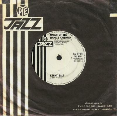 7inch Record KENNY BALL & HIS JAZZMEN - March Of The Siamese Children 7NJ2051 Pye Jazz 1962 UK Jazz Used