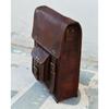 11" Men's Leather Satchel Vintage Goat Messenger Shoulder Crossbody I-pad Bag