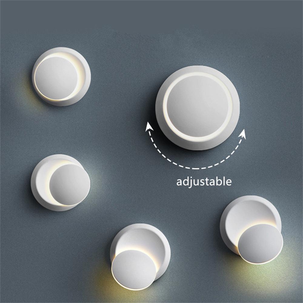 5W 3000K LED Modern Wall Lamp 360 Degree Rotatable Lamp Wall Light Home Fancy Light