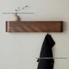 In-Stock Walnut Wall-Mounted Entryway Rack with Coat and Hat Hooks