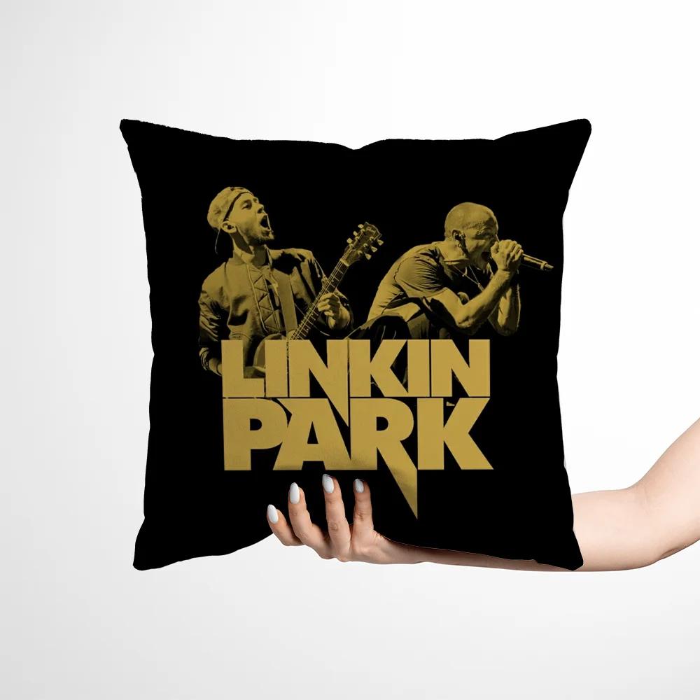 Silk Pillowcase 100% Linkin Park Case For Pillow Cases 45X45 Cushions Cover Decorative Cushion Cover 30X50 Rectangular Covers