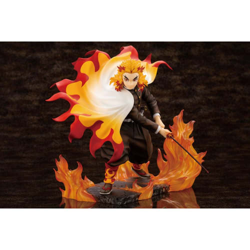 Kotobukiya ARTFX J Demon Slayer: Kimetsu No Yaiba Rengoku Kyojuro 1/8 Scale PVC Painted Complete Figure PP927