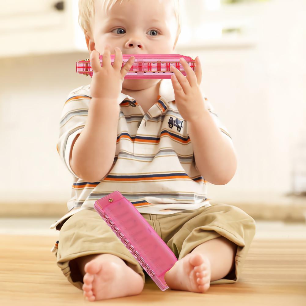 Plastic Harmonica Kids Music Instrument Educational Musical Toy for Children (Red)