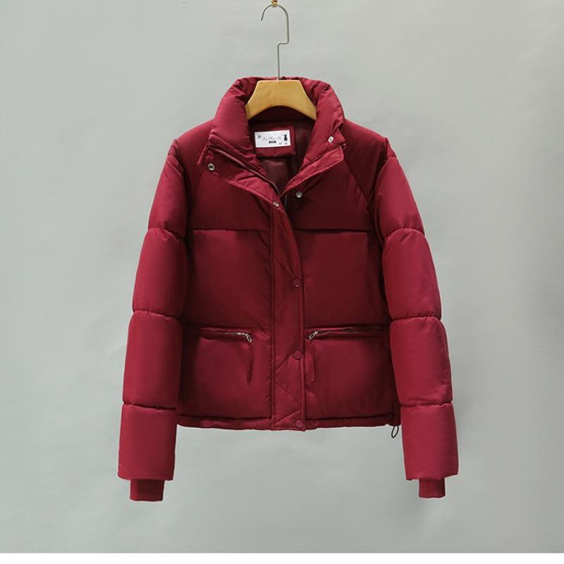 Autumn and Winter Down Cotton Clothes Women's Short Stand-up Collar Small Bread Clothes Jacket