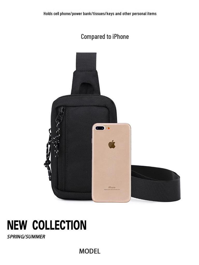 Men's Japanese Street Style Crossbody Chest Bag - Sporty & Trendy Sling Waist Bag