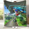 Retro M-Mario Bros Game Cartoon Flannel Blanket,Ultra Soft Warm Plush Throw for Home Bedroom Bed Sofa Cover Camping Picnic gift