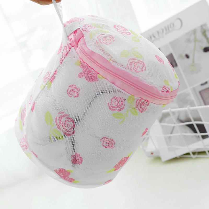 Foldable White Underwire Lingerie Wash Bag and Underwear Storage Basket