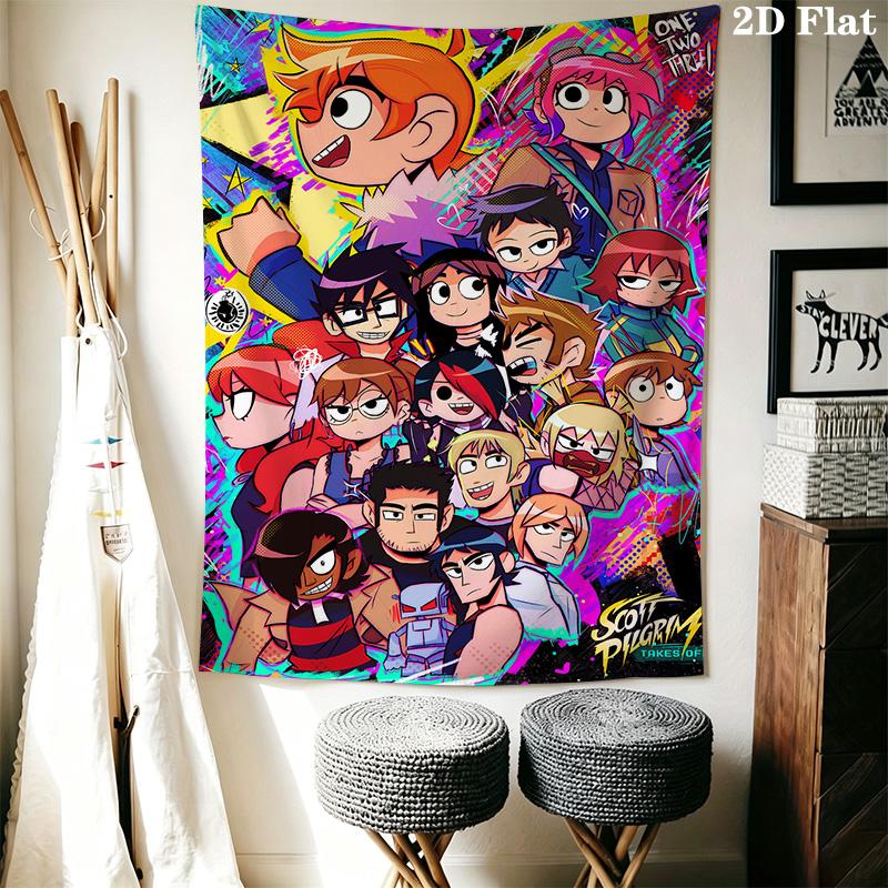 Scott Pilgrim Pattern Home Decor Tapestry, Wall Hanging, Decorative RV Wall Cloth.SGT0917185