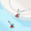 100%Stering Copper Fruit Series Charms Beads Strawberry Cherry Orange Pendant Fit Original Bracelet Diy For Women Jewelry