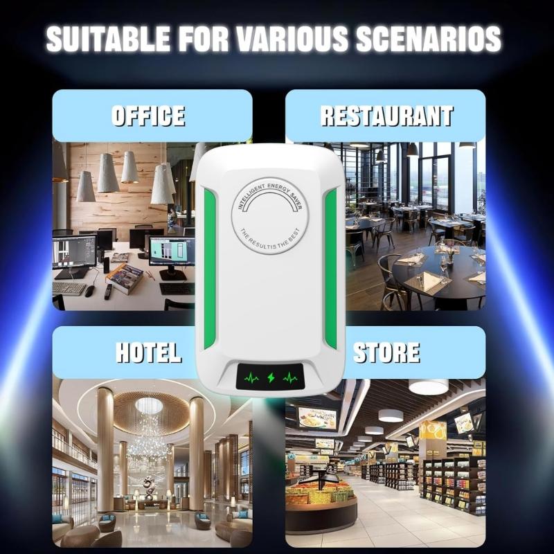 90V-250V Power Saver Electricity Saving Box Energy Saving Device for Household Office Market Factory with Indication
