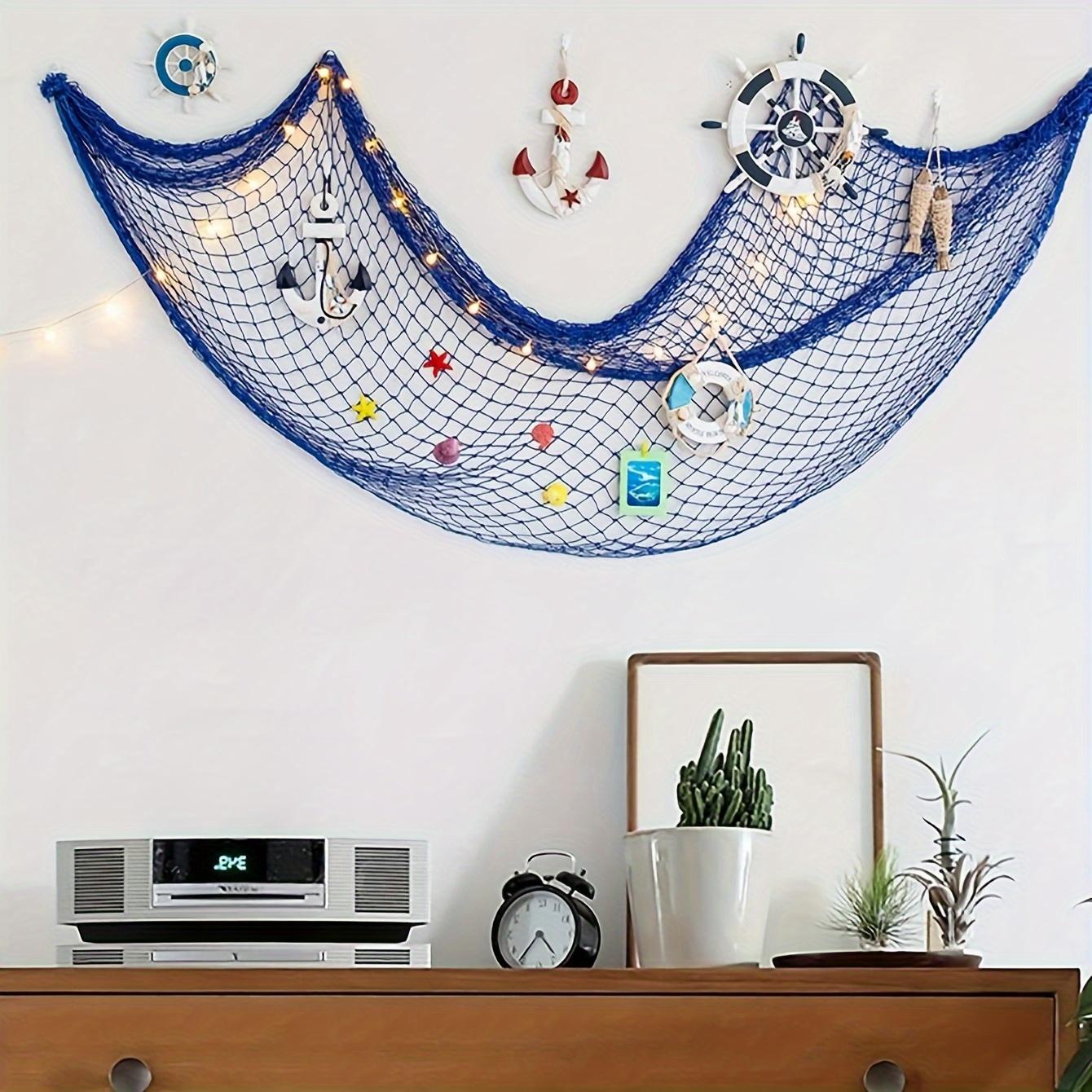 

Creative Mediterranean Style Shell Wind Chime Thick Rope Hemp Line Living Room Bedroom Wall Decoration Home Hanging Ornament One Size Fits All синий