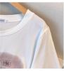 Women's Plus Size Slimming Loose Mid-Length Round Neck T-Shirt (Short Sleeves) 