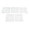 23-teiliges Set DIY Quiltvorlage 12cmx12cm Mattiertes PP Kleidung Quilten Schneidvorlage