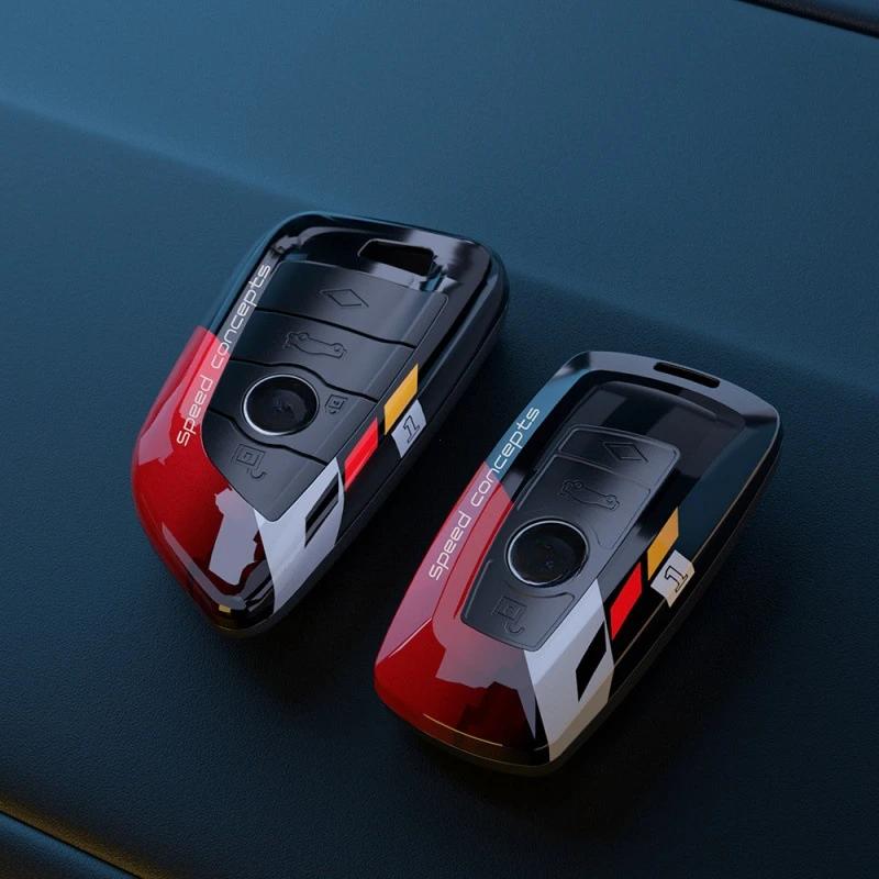 Fashion Carbon Fiber Style Car Remote Key Case Cover For BMW 1 2 3 4 5 6 7 Series X1 X3 X4 X5 X6 F30 F34 F10 F07 F20 G30 F15 F16