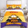 Set Copri Piumino Stampa Costume di Halloween di Garfield 3 Pezzi Ultra Morbido, Traspirante e Confortevole Biancheria da Letto con Design Elegante per Camera da Letto e Camera degli Ospiti De