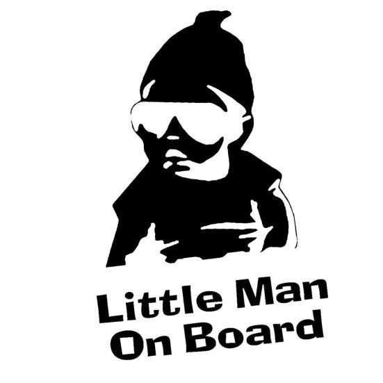 Little Man On Board Funny Baby Car Vehicle Reflective Decals Sticker Decoration
