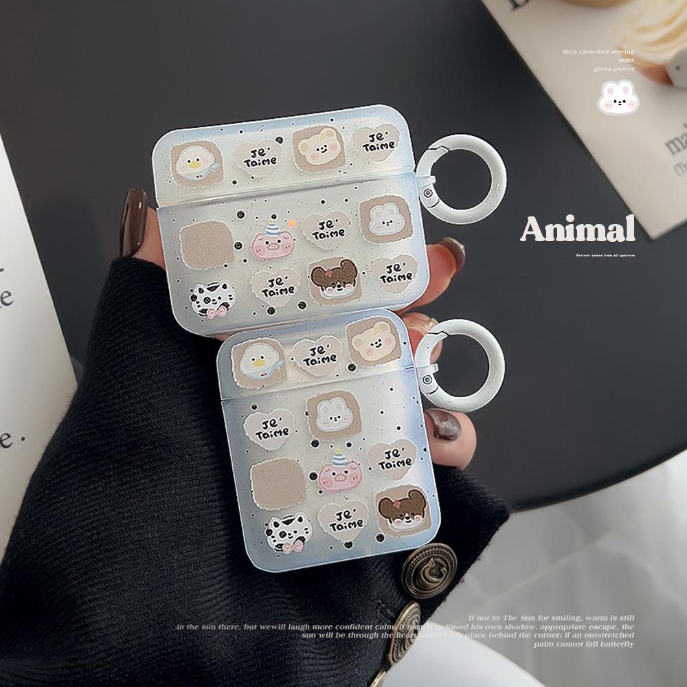 Cute little animal applies to Apple AirPods Pro 2 protective case 1/2 Bluetooth headset case 3rd generation silicone Korean style