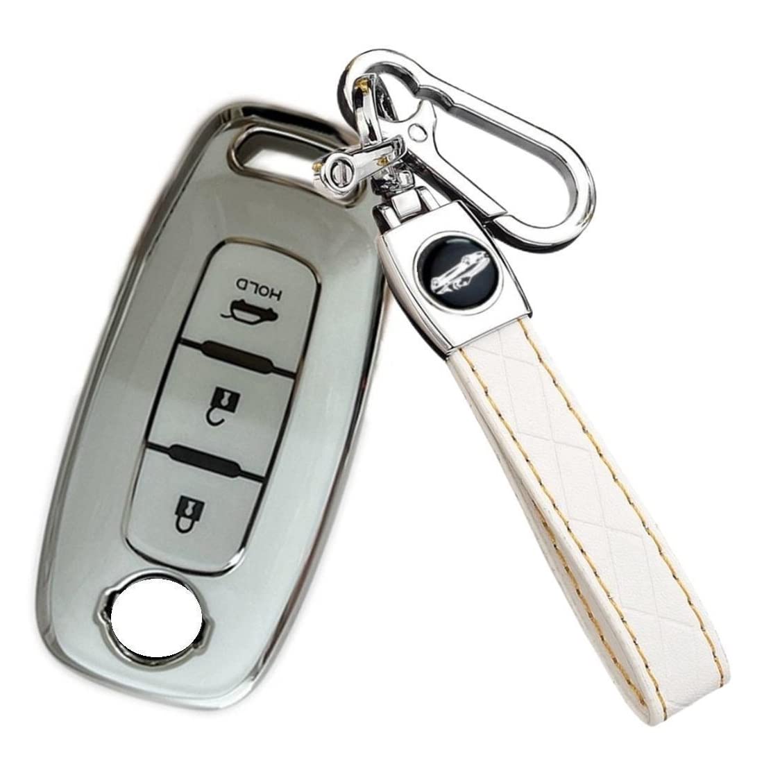 

[YANMW] Чехол для ключей Sakura Совместимый с Nissan Aria Чехол для ключа Новая модель X-Trail Смарт-ключ Key Case белый