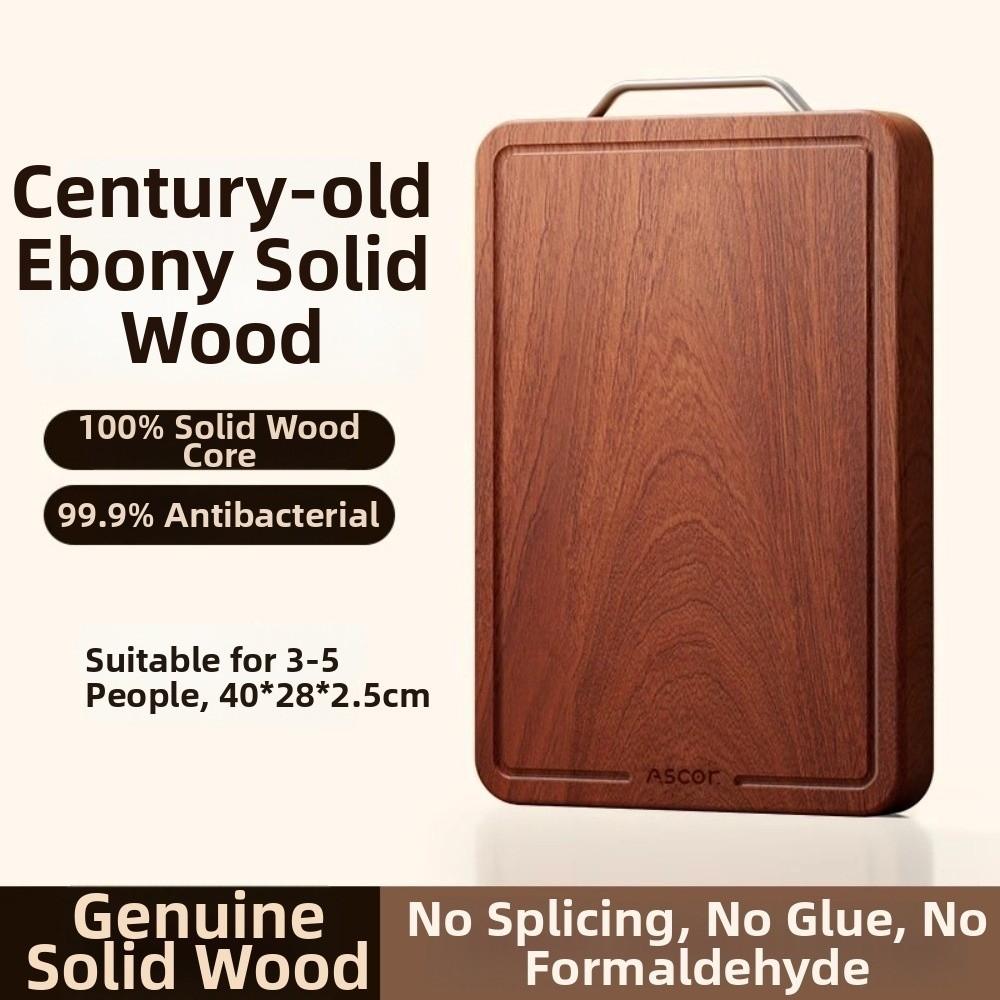 Durable Solid Wood Cutting Board Antibacterial Double-sided Vegetable Cutting Board Ebony Anti Mold Cutting Board Mats Household