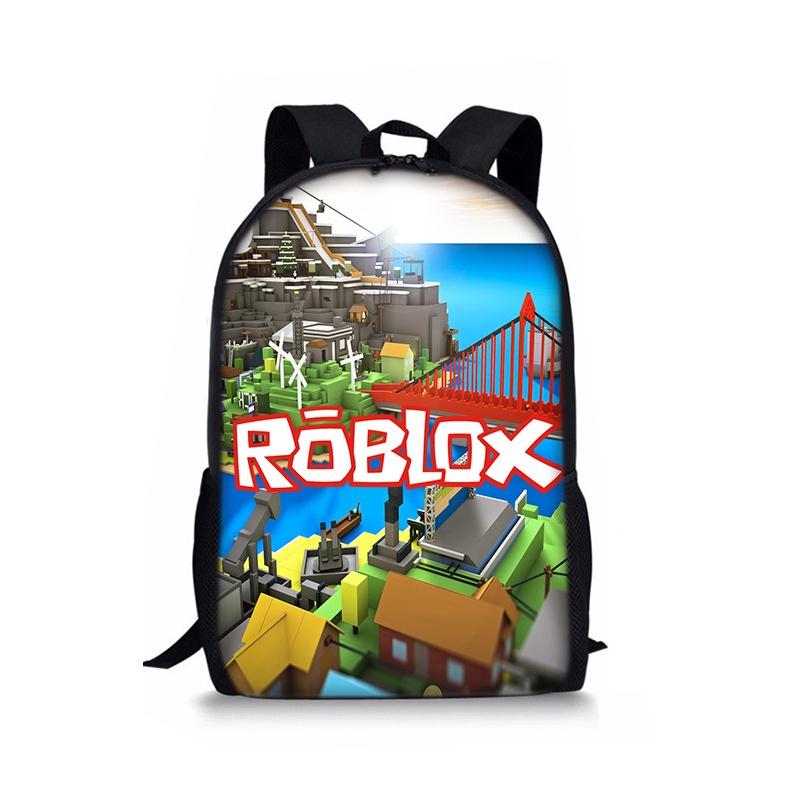 Plecak Roblox o dużej pojemności i z płynnie działającymi podwójnymi zamkami błyskawicznymi do szkoły i podróży
