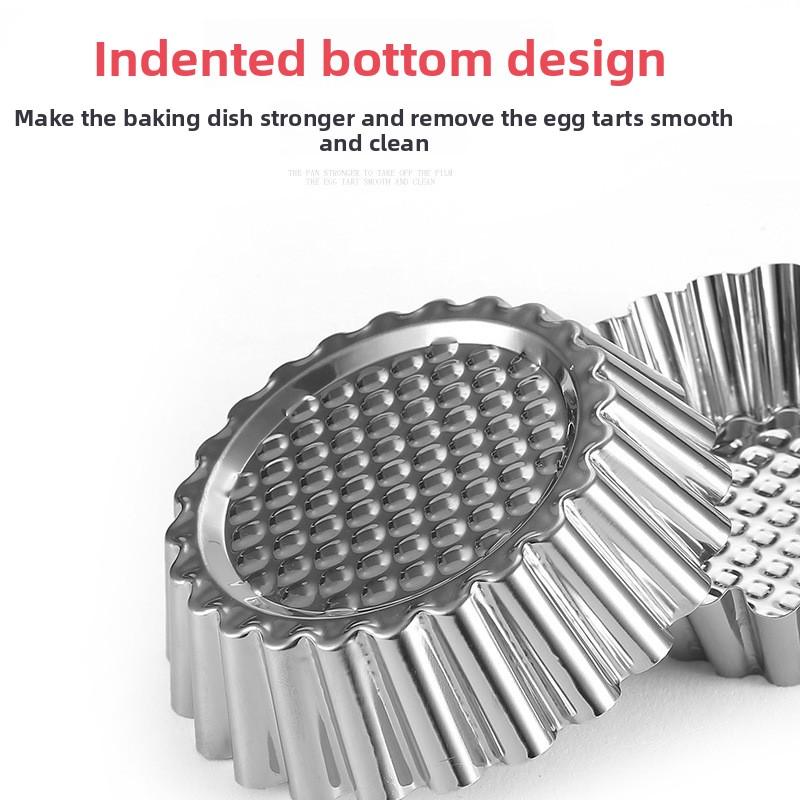 Baking Flat Bottom Round Edge Portuguese Egg Tart Mould