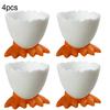 1/2/4PCS Chicken high footed egg tray cup Plastic egg tray Cute and creative breakfast egg cup holder Kitchen supplies