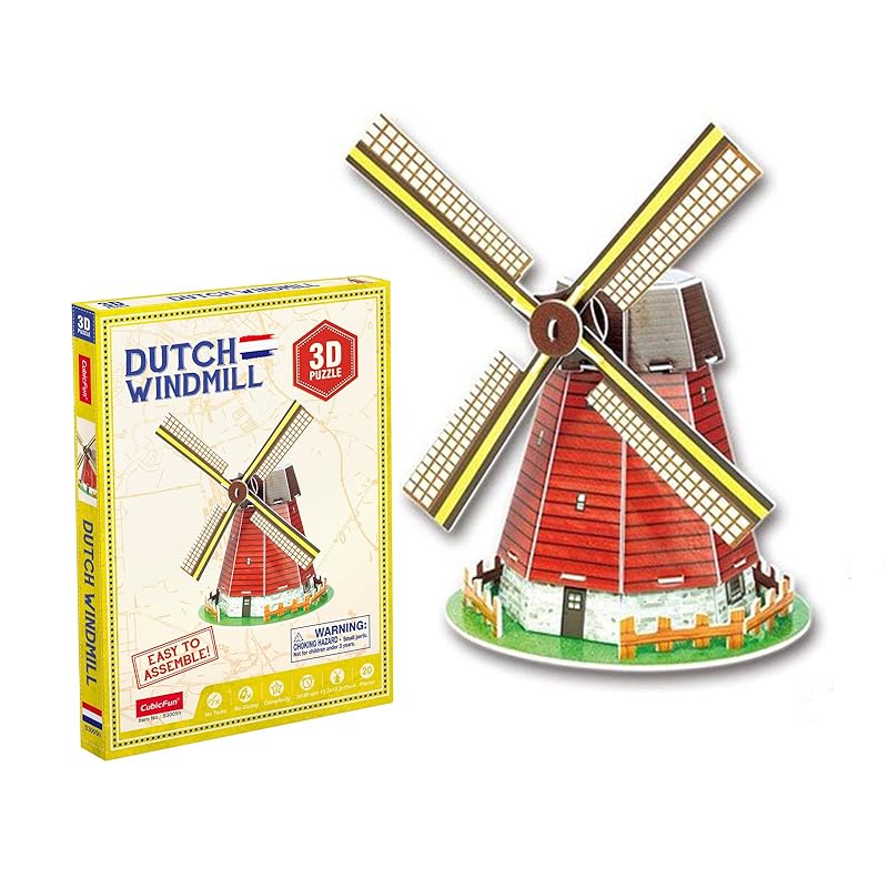 

cubic fan dutch windmill mini model 3D puzzle paper Crafts S3005h child