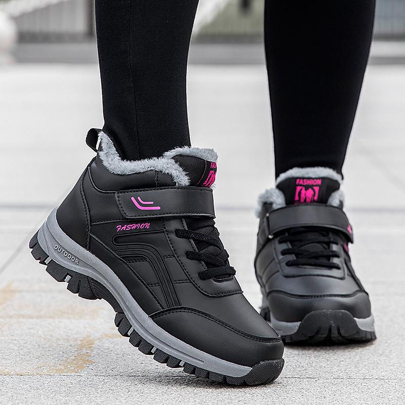 Women's Winter Non-Slip Waterproof Cotton Shoes with Velvet Lining for Middle-Aged and Elderly - Warm Walking & Sports Snow Boots