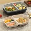 1Pc Divided Dish Diet Reusable Dinner Plate Kitchen Dinnerware Portion Plates For Adults 3 Compartments Microwave Safe
