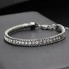 Luxury Men Tennis Bracelet Stainless Steel White Zirconia Chain Link Braslet Adjustable Gifts For Him Armband Herren Accessories