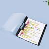 6Pcs File Sleeves with Rotating Clamp Document Test Paper Organiser Letter Size Filing Folder Hold 200 Sheet for Office