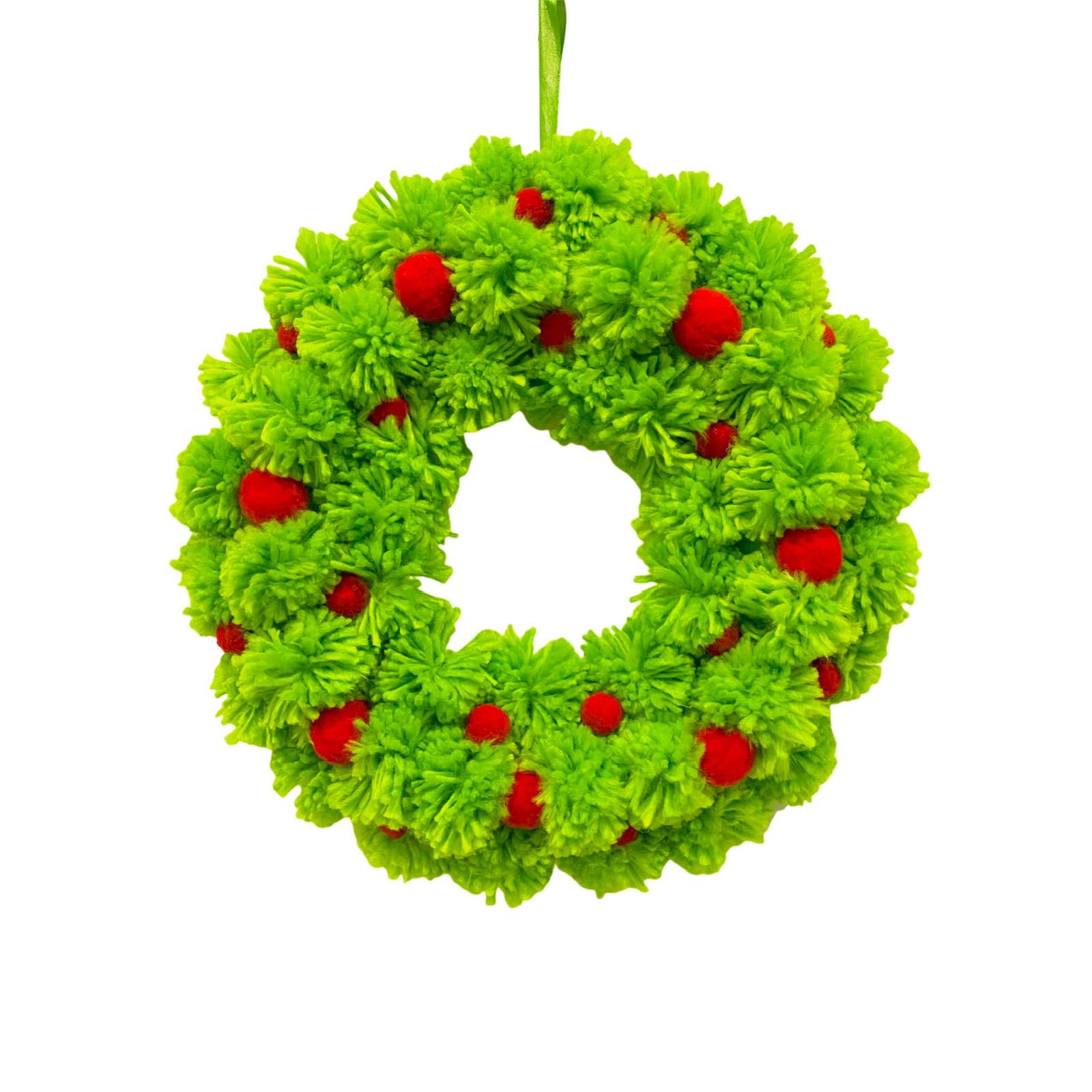 

Рождественский венок 36 см, Венок на дверь, Украшение для витрины, Оформление сцены торгового центра, ресторана и отеля One Size зелёный